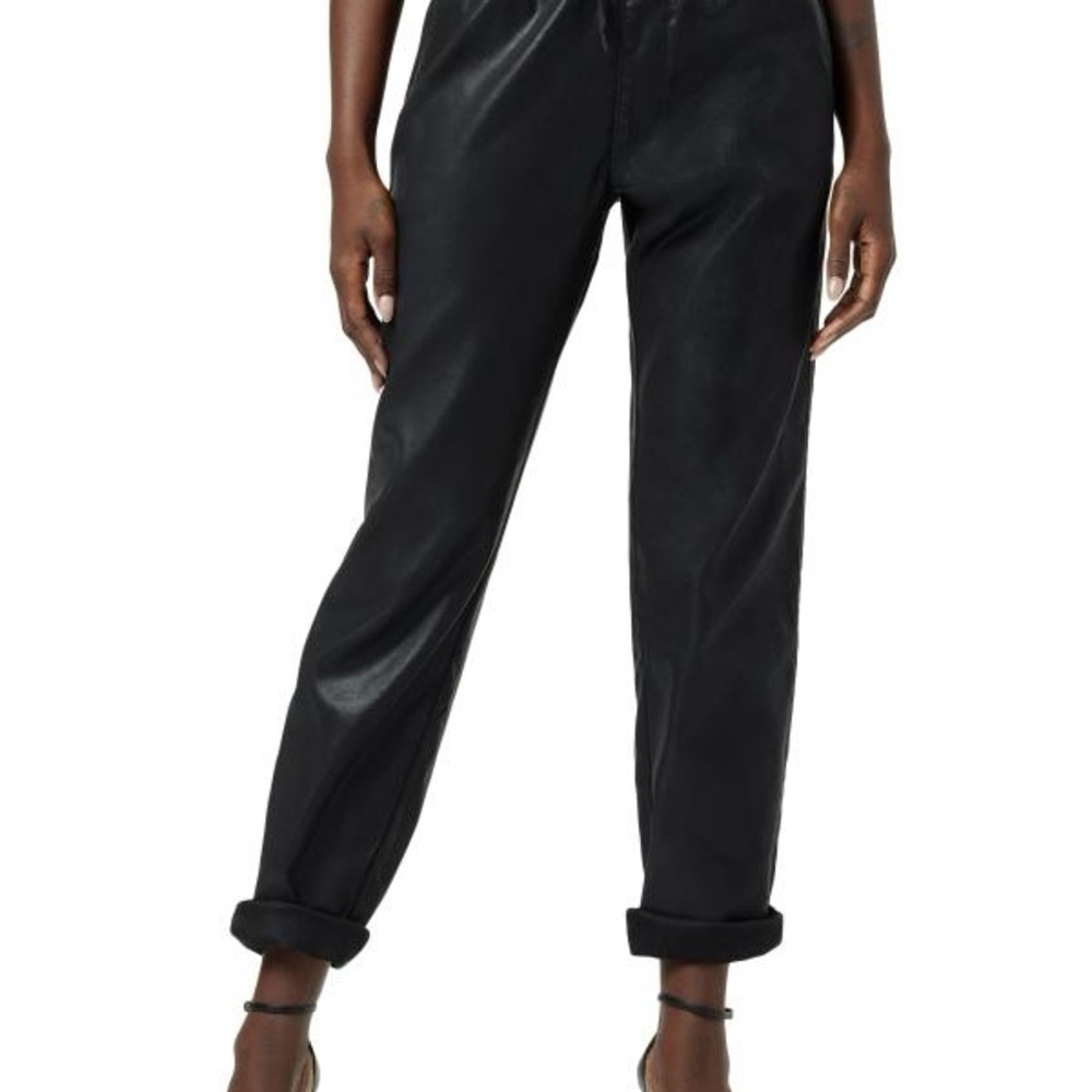 Coated Rolled Cuff Pants